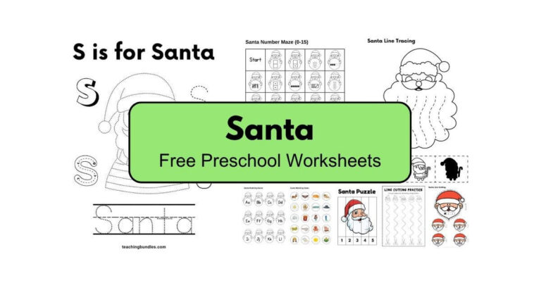 Free printable santa activities and worksheets